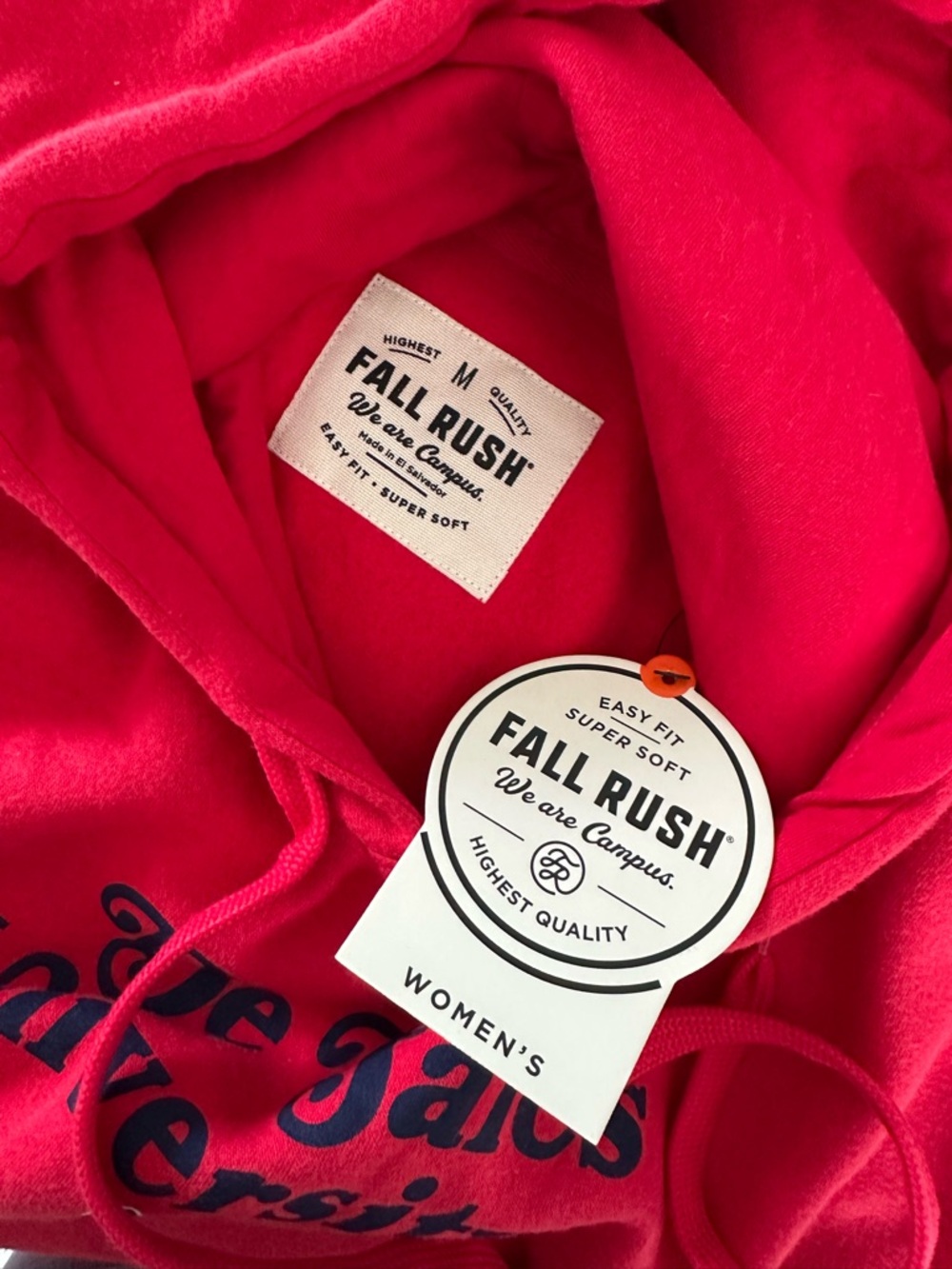 Fall Rush DeSales University Red Hoodie Sweatshirt NWT Women’s M - Picture 5 of 8